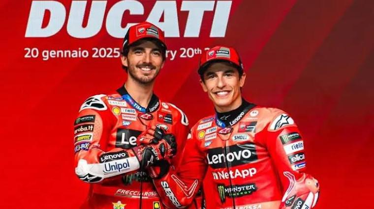 Francesco Bagnaia dan Marc Marquez. (Dok: Bola)