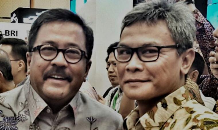 Gubernur Banten Rano Karno dan Staf Khusus Presiden bidang Komunikasi, Johan Budi. (Dok: net)