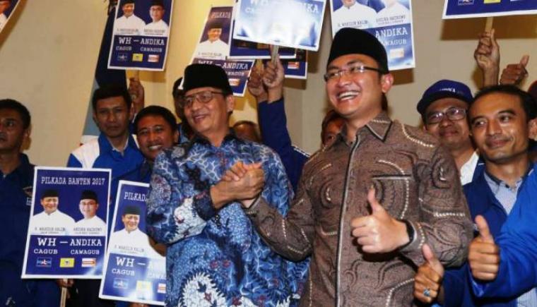 Pasangan Calon Gubernur dan Wakil Gubernur Banten, Wahidin Halim-Andika Hazrumy. (Dok:net)