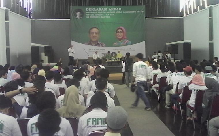 Suasana deklarasi yang dihadiri oleh Akbar Tanjung. (Foto: TitikNOL)