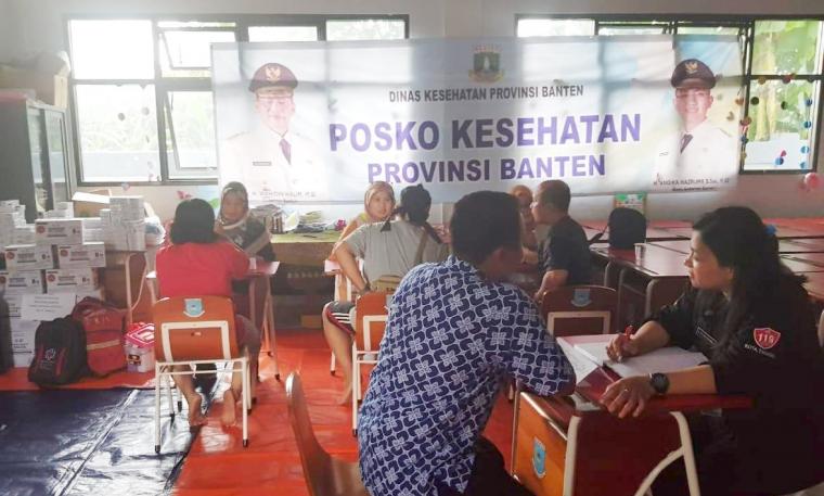 Posko kesehatan Dinas Kesehatan Provinsi Banten. (Foto: TitikNOL)