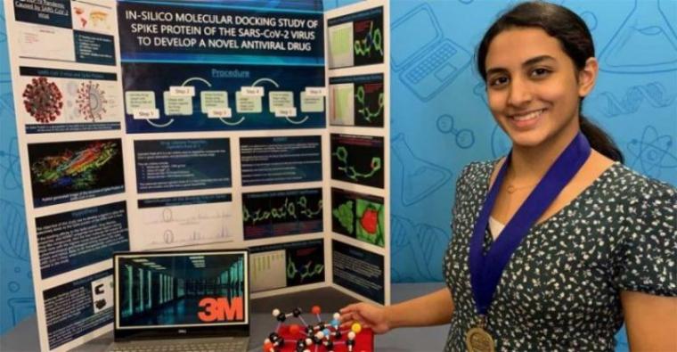 Anika Chebrolu, seorang gadis berusia 14 tahun asal Texas, Amerika Serikat yang berhasil menemukan molekul virus corona. (Dok: Andalasonline)
