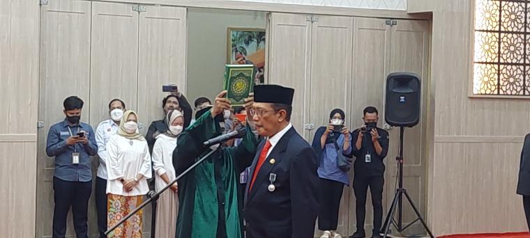 Suasana pelantikan Pj Sekda Banten Muhammad Trenggono (TitikNOL)