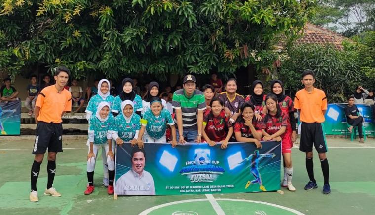 Para pemain futsal putri saat mengikuti turnamen Erick Thohir Cup (istimewa)