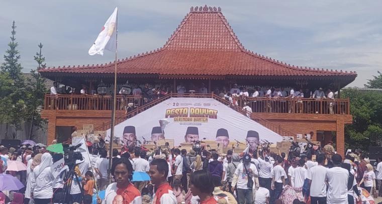 Suasana HUT Gerindra ke 15 di Kota Serang (Foto: TitikNOL)