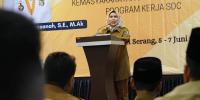 Rhoma Irama saat melantik Subadri Ushuludin jadi Ketua DPD PAMMI Banten
