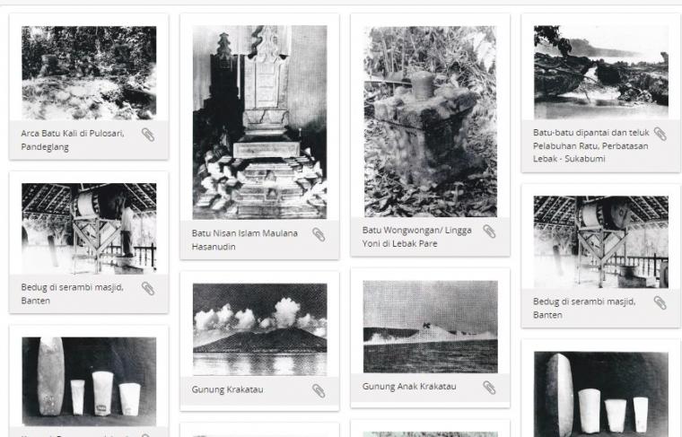 Tangkap layar foto arsip sejarah Banten di aplikasi SIKN DPK Provinsi Banten.