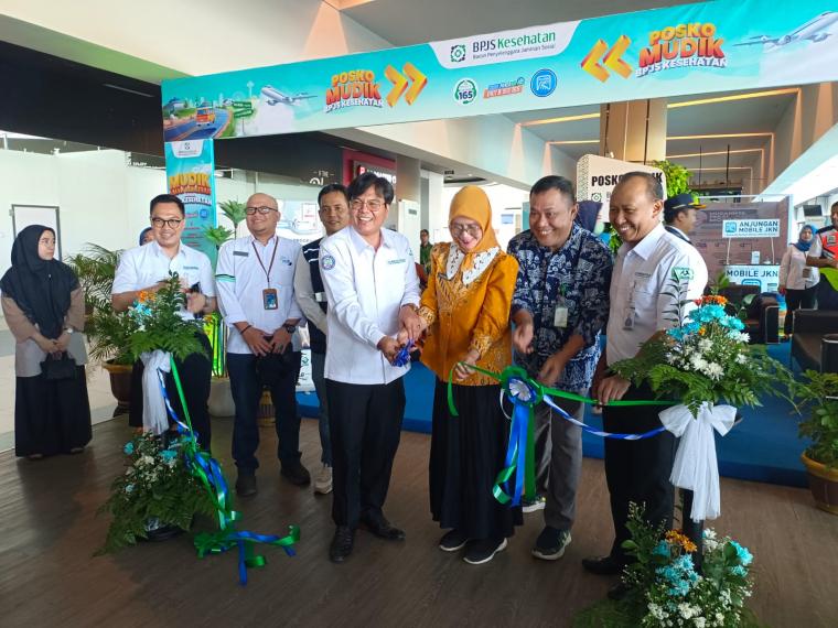 Peresmian Posko Mudik BPJS Kesehatan di Pelabuhan Merak. (Foto: TitikNOL)