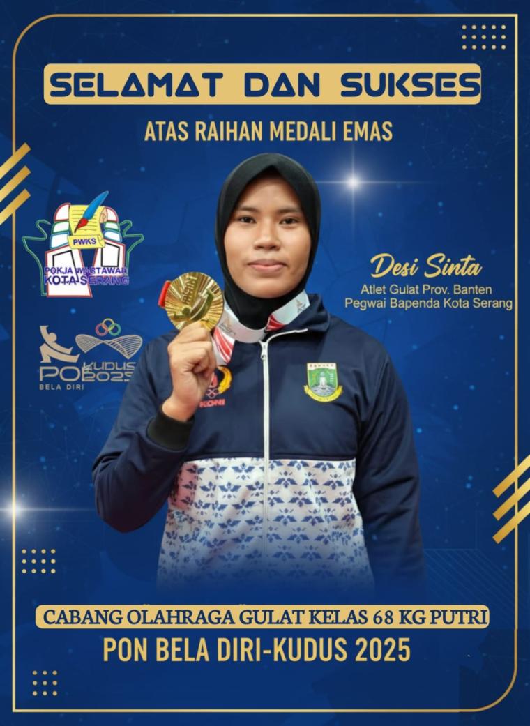 Sesi Sinta atlet gulat asal Kota Serang peraih medali emas